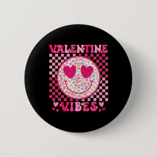 Retro Valentine's Day Heart Valentine Vibes Boys G 6 Cm Round Badge