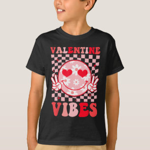 Retro Valentine's Day Heart Valentine Vibes Boys G T-Shirt