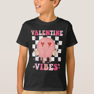 Retro Valentine's Day Heart Valentine Vibes T-Shirt