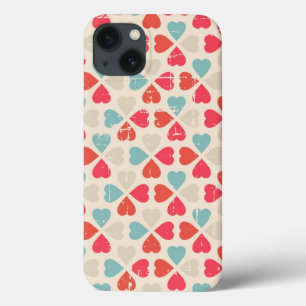 Retro Valentine's Day Pattern iPhone 13 Case
