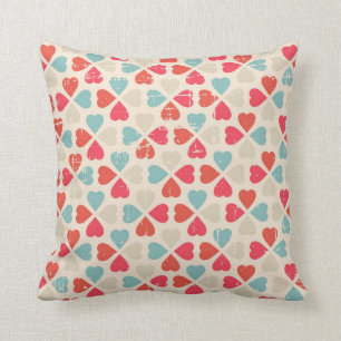 Retro Valentine's Day Pattern Cushion