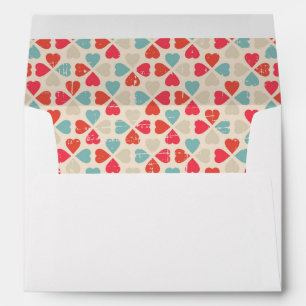 Retro Valentine's Day Pattern Envelope