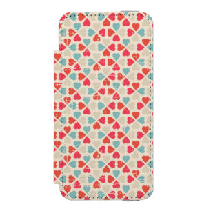 Retro Valentine's Day Pattern Incipio Watson™ iPhone 5 Wallet Case