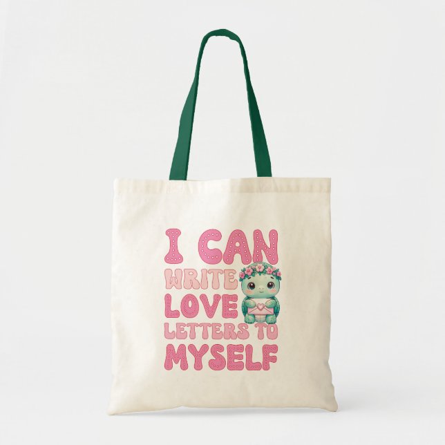 Retro Valentine's Day Self love Turtle Tote Bag (Front)