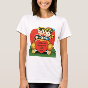 Retro Valentine's Day, Vintage Boy and Girl in Car T-Shirt