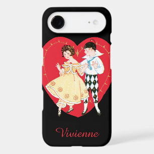 Retro Valentine's Day, Vintage Harlequin and Heart