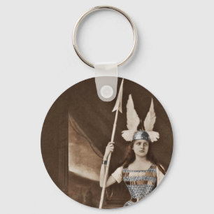 Retro Valkyrie Girls Key Ring