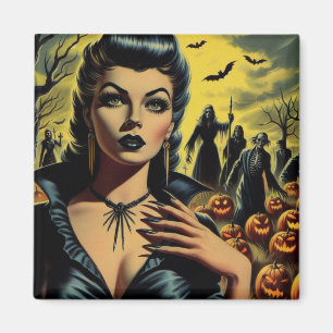 Retro Vampire Girl Magnet