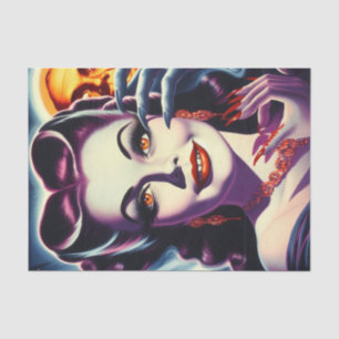 Retro Vampire Pin-up Tissue Paper