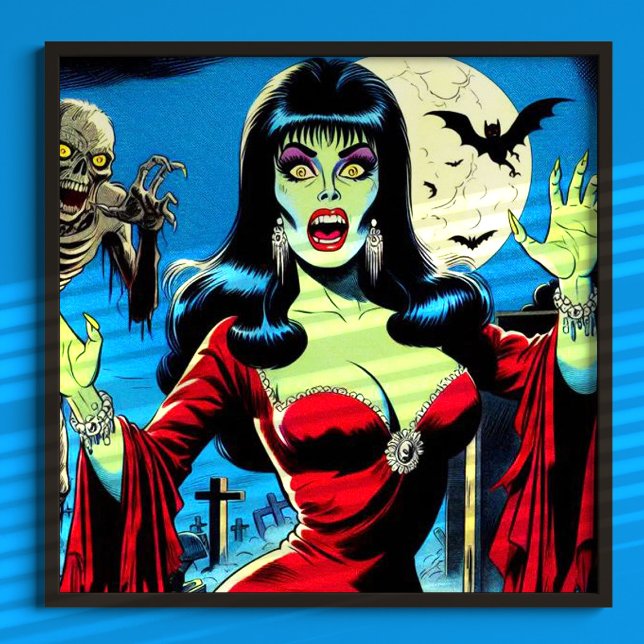 Retro Vampire Woman Comics Poster (Creator Uploaded)