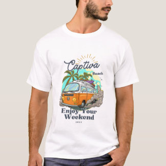 Retro Van Captiva Beach Weekend Vibes T-Shirt