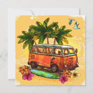 Retro Van  Holiday Card