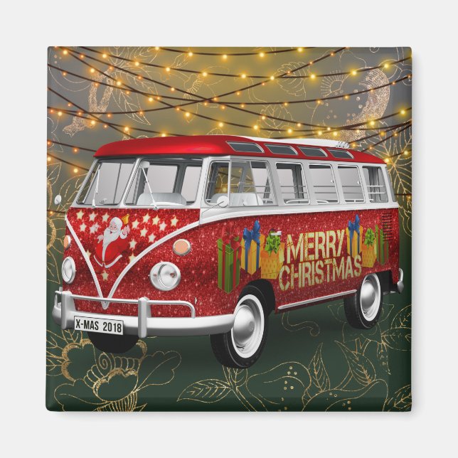 Retro Van Magnet (Front)