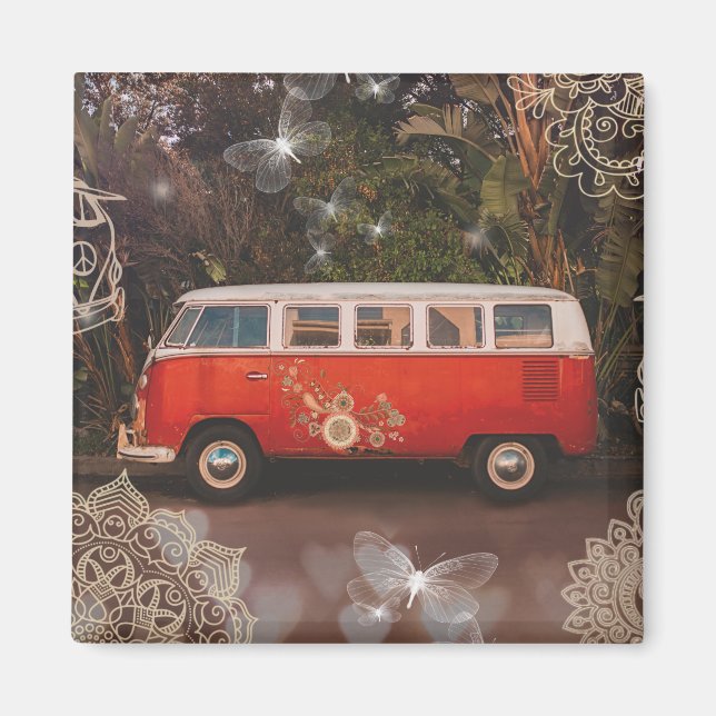 Retro Van Magnet (Front)