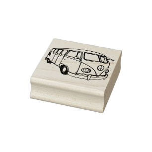 Retro Van Rubber Stamp