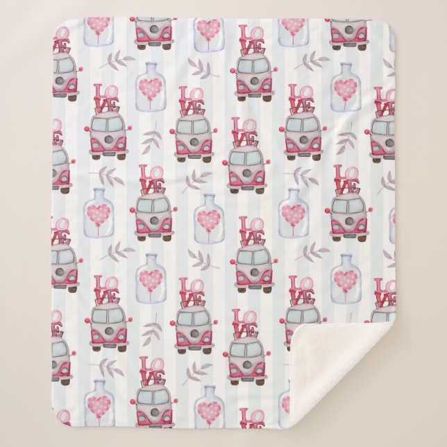 Retro Vans Sherpa Blanket (Front)