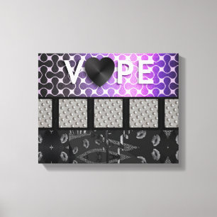 Retro Vape Lips Metal Canvas Print