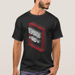 Retro Vaporwave Bismarck North Dakota ND T-Shirt