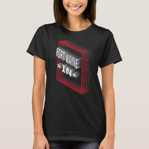 Retro Vaporwave Fort Wayne Indiana IN T-Shirt