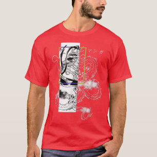 Retro Vaporwave Manga Otaku Japan Anime EGirl Demo T-Shirt