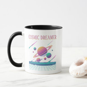 Retro Vaporwave Planets Synthwave Mug