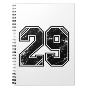 Retro Varsity Number 29 Sports Graphic – Latte Mug Notebook