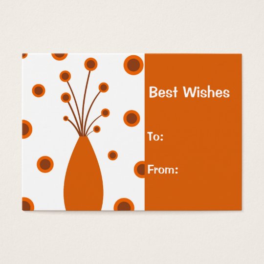 Retro vase Best Wishes : Card