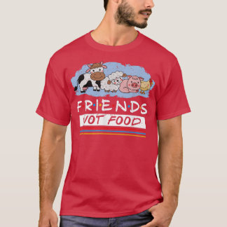 Retro Vegan Friends Not Food Vegetarian Animal Lov T-Shirt