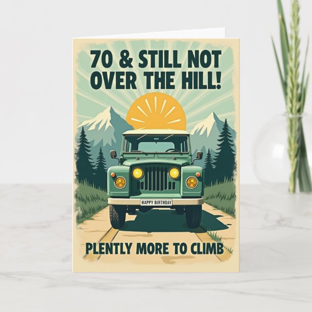 Retro Vehicle Birthday Card (Front)