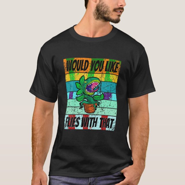 Retro Venus Fly Trap Shirt Carnivorous Plant Shirt (Front)