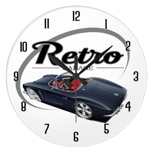 Image of Retro Vette Large Clock