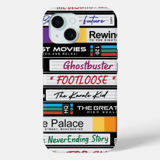 Retro VHS 80's Movies iPhone 15 Case