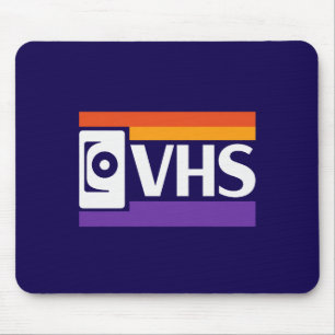 Retro VHS Logo Desk Mat Vintage 80s 90s Mouse Mat