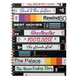 Retro VHS Movie Design Notebook