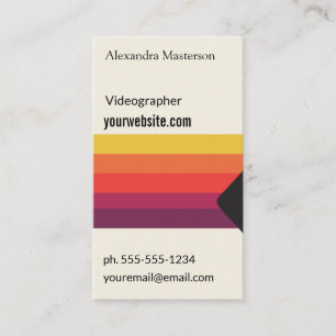 Retro VHS Video Tape for Videographers, Filmmakers Business Card