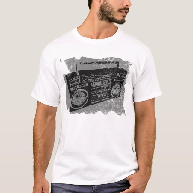 RETRO VIBE 80'S 90'S BOOM BOX T-Shirt (Front)