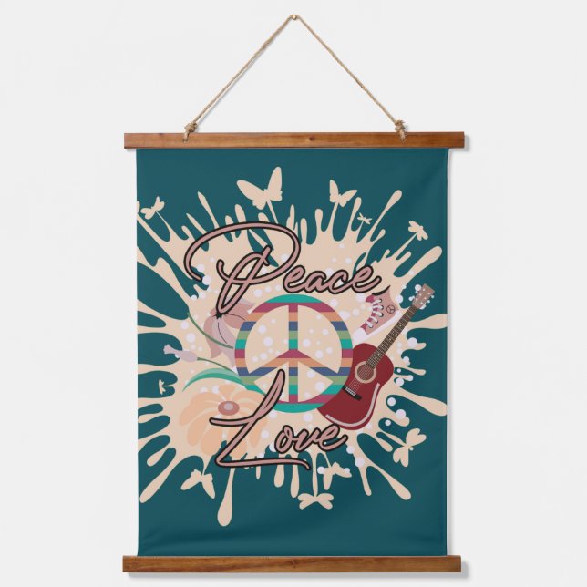 Retro vibe hanging tapestry (Front)