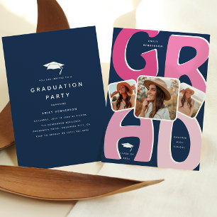 Retro Vibes for a Timeless Celebration! Graduation Invitation