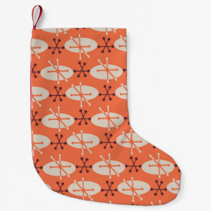 Retro Vibes: Geometric Burst Pattern Small Christmas Stocking
