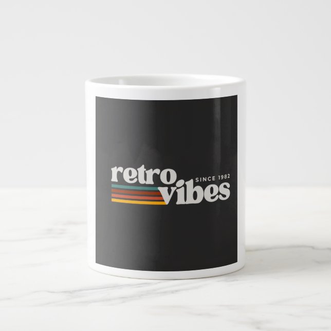 retro vibes  large coffee mug (Front)