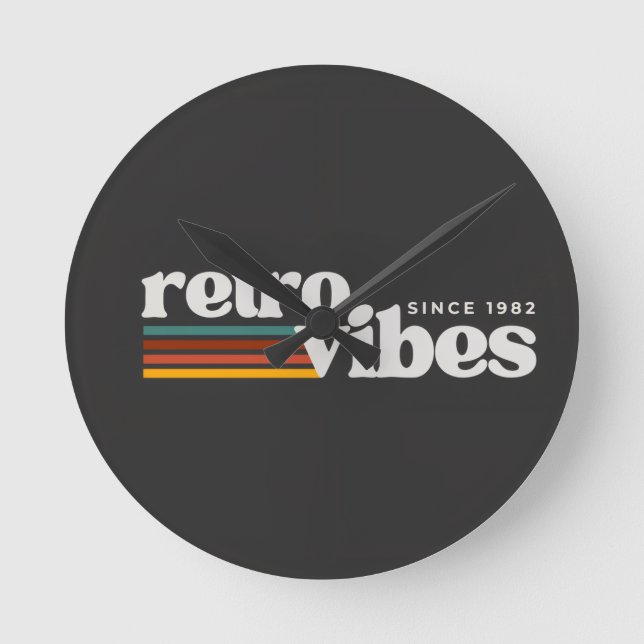 retro vibes  round clock (Front)