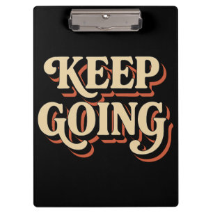 Retro Vibes - Vintage Typography Art Clipboard
