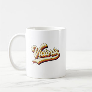 Retro Victoria Name 70s Vintage Design Coffee Mug