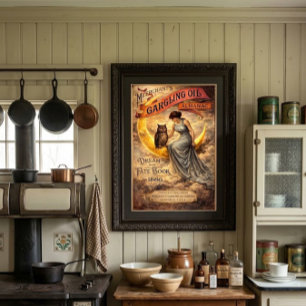 Retro Victorian Era Art Nouveau Almanac Cover Poster