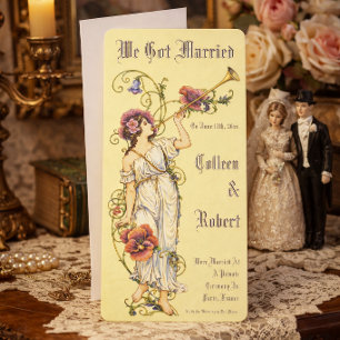 Retro Victorian Era Art Nouveau Invitation