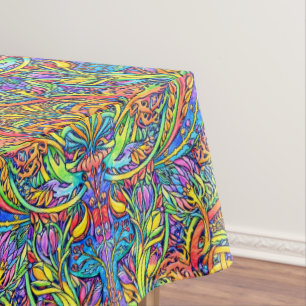 Retro Victorian Era Art Nouveau Ornament Pattern Tablecloth