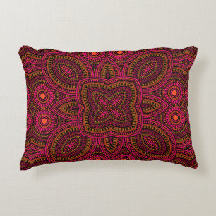 Retro victorian majolica tile seamless pattern. Et Decorative Cushion