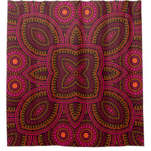 Retro victorian majolica tile seamless pattern. Et Shower Curtain