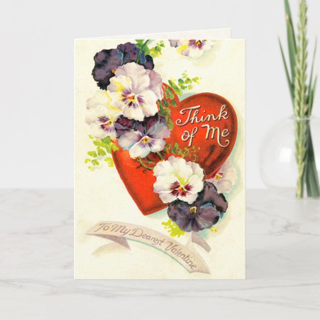 Retro Victorian Valentine's Day Card (Front)