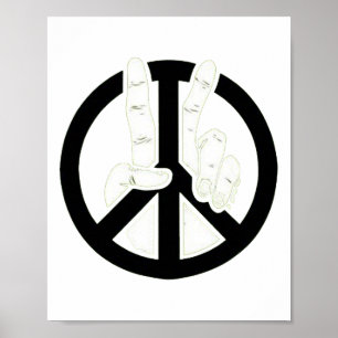 Retro Victory Peace Symbol For Men And Women Shirt Poster